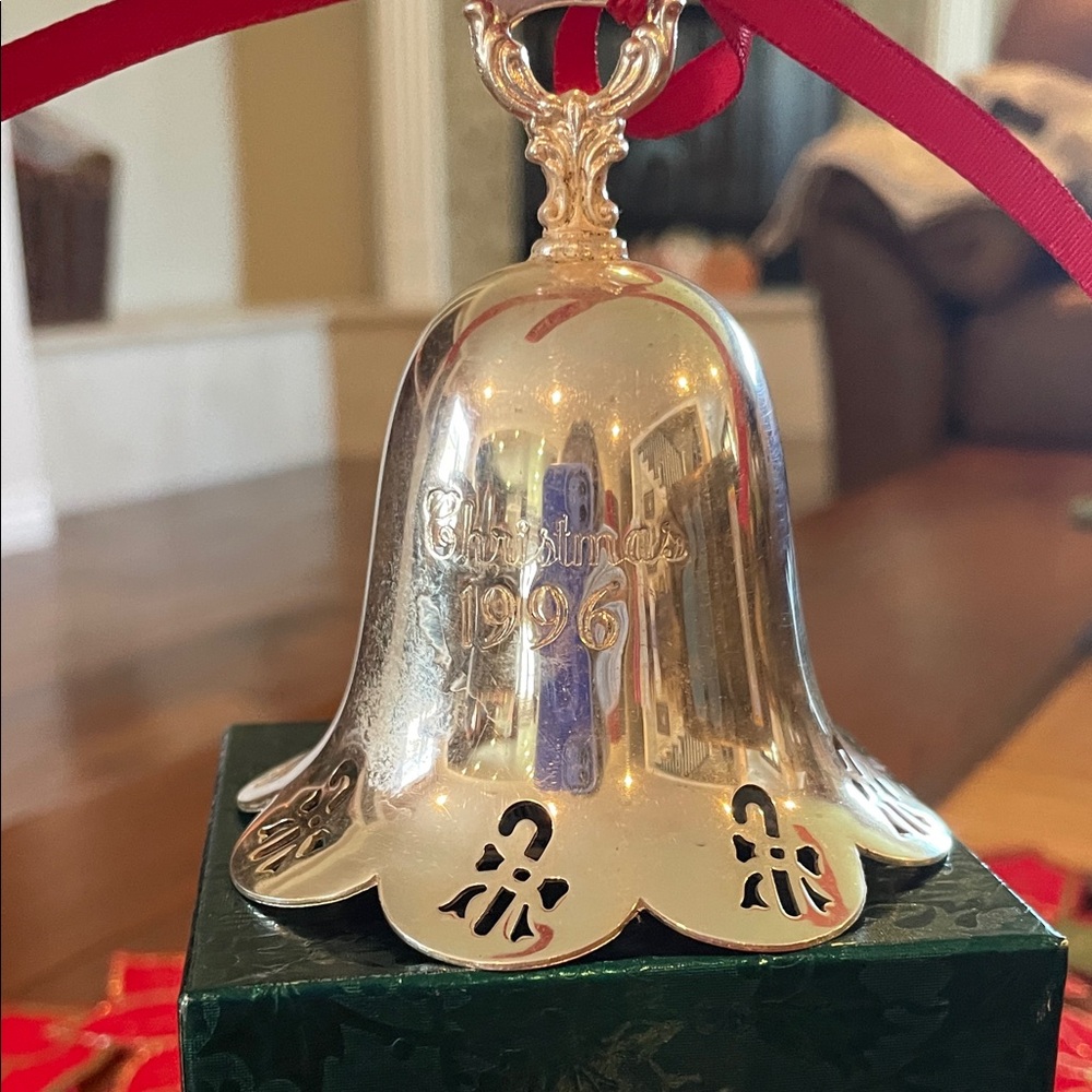 Towle 1996 Silver Holiday Bell Ornament
